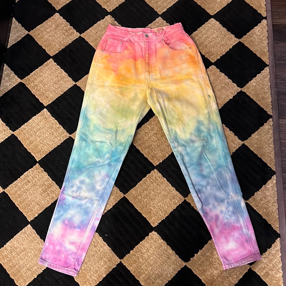Rainbow Tie dye Jeans